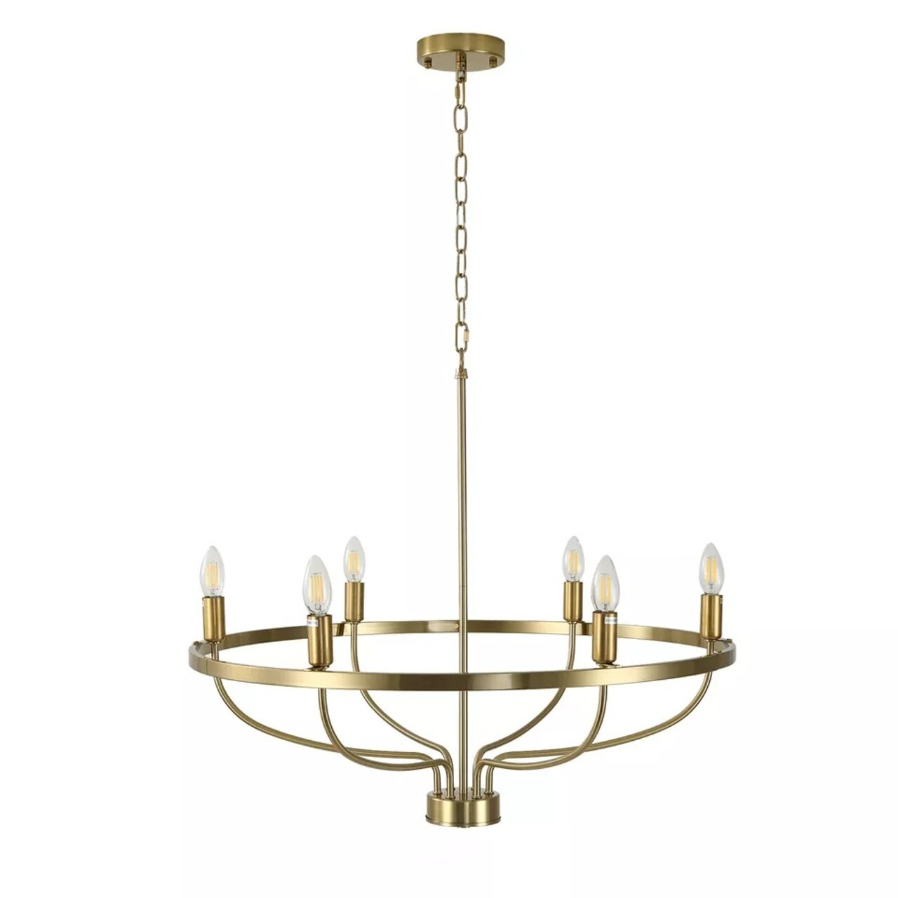 Industrial Retro Ceiling Light Pendant Lamp Rustic Iron Round Candle Chandelier